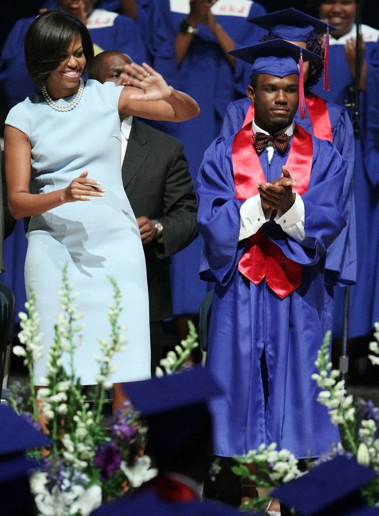Image: Michelle Obama Attends Local DC High School Graduation